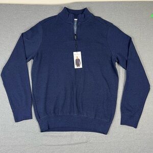 Robert Graham Navy Zip-Up Sweater
